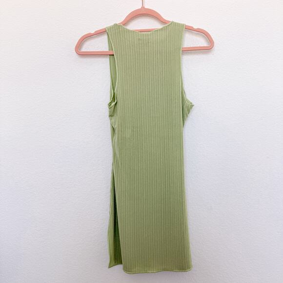 NWOT Naked Wardrobe Take It To The Top Tank In Green Size Large - Picture 5 of 6